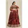 Women Sequins Dori Zari Organza Lehenga Choli Plus Size