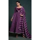 Women Party Wear Salwar Suit Purple Digital Printed Work Crepe - 12490207918
