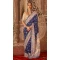 Women Saree Embroidery Silk Navy Blue - 12522208088