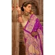 Women Purple Silk Saree Embroidery - 12522208089