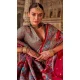 Women Maroon Super Silk Embroidery Saree - 12527208123