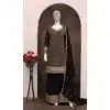 Women Faux Georgette Party Wear Salwar Suit Black Embroidery Work Plus Size