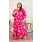 Women Heavy Digital Printed Gown Rani Pink Premium Rayon - 12664208765