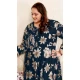 Women Dark Navy Blue Premium Rayon Gown Heavy Digital Printed - 12664208766