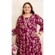 Women Wine Heavy Digital Printed Premium Rayon Gown - 12664208767