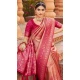 Women Soft Banarasi Silk Traditional Wear Saree Dark Pink Jacquard Work - 12628208590