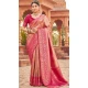 Women Soft Banarasi Silk Traditional Wear Saree Dark Pink Jacquard Work - 12628208590