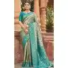 Women Blue Jacquard Work Soft Banarasi Silk Traditional Wear Saree Plus Size
