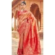 Women Jacquard Work Soft Banarasi Silk Traditional Wear Saree Red - 12628208594