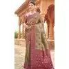 Women Jacquard Work Traditional Wear Saree Purple Soft Banarasi Silk Plus Size