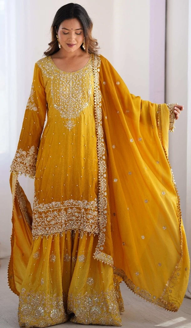 Women Dori With Sequence Palazzo Suit Multi Chinon Silk -  12631208613