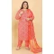 Women Printed Work Orange Rayon Salwar Kameez - 12693208881
