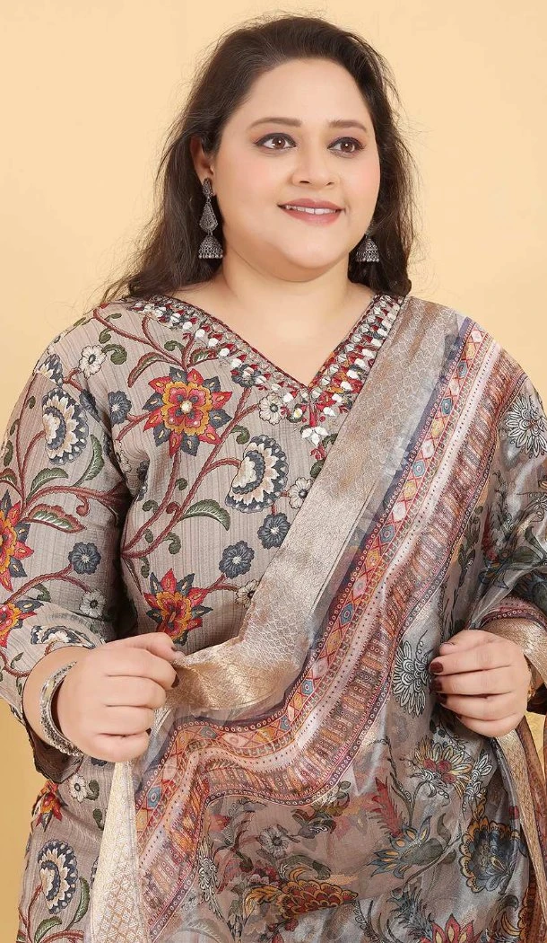 Women Salwar Kameez Viscose Multi Printed Work - 12693208882