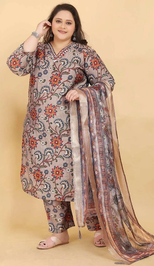 Women Salwar Kameez Viscose Multi Printed Work - 12693208882