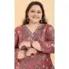 Women Multi Viscose Printed Work Salwar Kameez Plus Size