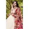 Women Party Lehenga Choli Embroidery Work Off White Vichitra Silk Plus Size
