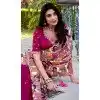 Women Embroidery Work Pink Party Lehenga Choli Vichitra Silk Plus Size