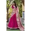 Women Embroidery Work Pink Party Lehenga Choli Vichitra Silk Plus Size