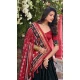 Women Tussar Silk Black Party Wear Lehenga Choli Patola Print With Foil Work - 12793209374