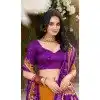 Women Party Wear Lehenga Choli Tussar Silk Mustard Patola Print With Foil Work Plus Size