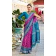 Women Jacquard Work Pink Traditional Wear Saree Soft Silk - 12796209395