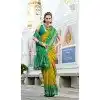Women Traditional Wear Saree Parrot Green Soft Silk Jacquard Work Plus Size