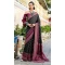 Women Soft Silk Traditional Wear Saree Black Jacquard Work - 12796209399