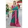 Women Soft Silk Rama Blue Jacquard Work Traditional Wear Saree Plus Size