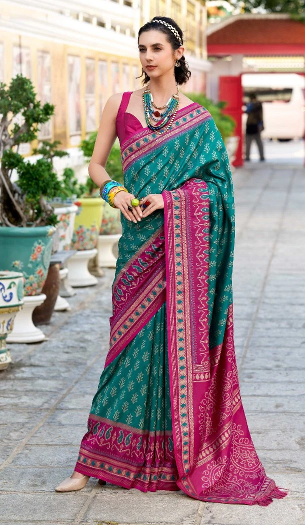 Women Soft Silk Rama Blue Jacquard Work Traditional Wear Saree - 12796209400