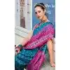 Women Traditional Wear Saree Blue Soft Silk Jacquard Work Plus Size