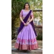 Women Cotton Silk Lavender Thread Embroidery Work Traditional Wear Lehenga Choli - 12834209599