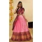 Women Zari Work Litchi Silk Pink Traditional Wear Lehenga Choli - 12921210083