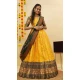 Women Traditional Wear Lehenga Choli Litchi Silk Yellow Zari Work - 12921210084