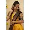 Women Traditional Wear Lehenga Choli Litchi Silk Yellow Zari Work Plus Size