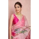 Women Print Saree Pink Soft Tebi Silk - 12919210074