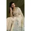 Women Print Cotton Dusty Green Traditional Wear Saree Plus Size