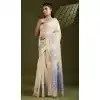 Women Print Traditional Wear Saree Cotton Lavender Plus Size