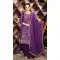 Women Fox Georgette Embroidery Palazzo Suit Purple - 12941210193
