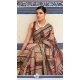 Women Printed Work Brown Traditional Wear Saree Dola Viscose - 12965210326