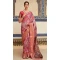 Women Printed Work Pink Traditional Wear Saree Dola Viscose - 12965210328