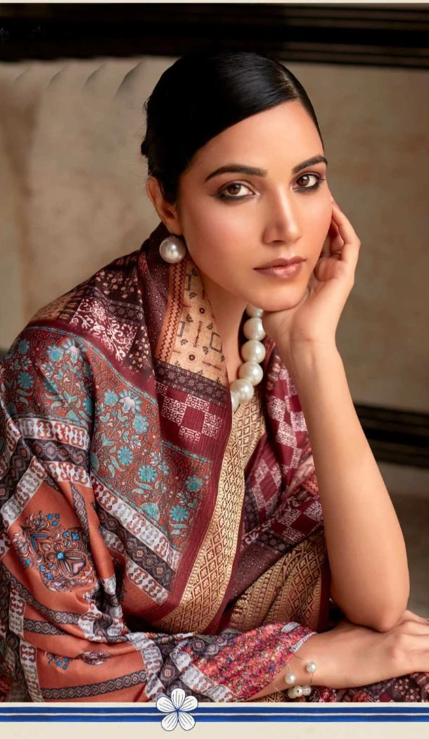 Women Dola Viscose Printed Work Traditional Wear Saree Multi - 12965210332