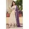 Women Cream Tissue Silk Party Wear Lehenga Choli Heavy Embroidery Work Plus Size