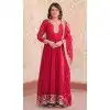Women Sequins Embroidered Work Gown Rani Faux Georgette Plus Size