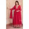 Women Sequins Embroidered Work Gown Rani Faux Georgette Plus Size