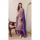 Women Purple Pure Chinon Salwar Suit Embroidery - 13077210859
