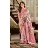 Women Pink Digital Printed Work Traditional Wear Saree Soft Silk Plus Size
