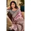 Women Grey Traditional Wear Saree Soft Silk Digital Printed Work Plus Size