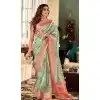 Women Soft Silk Peach Pink Digital Printed Work Traditional Wear Saree Plus Size