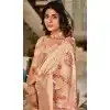 Women Traditional Wear Saree Digital Printed Work Soft Silk Cream Plus Size
