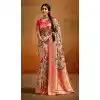 Women Multi Traditional Wear Saree Tusser Silk Jacquard Work Plus Size